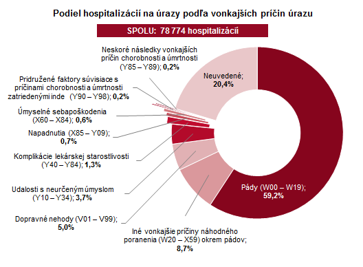 Hospitalizácie na úrazy a ich príčiny v Slovenskej republike 2019 G1