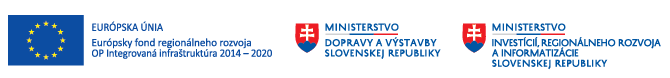 Loga - Európsky fond regionálneho rozvoja (EFRR), Ministerstvo dopravy a výstavby SR a Ministerstvo investícií, regionálneho rozvoja a informatizácie Slovenskej republiky