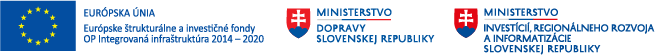 Loga - Európsky fond regionálneho rozvoja (EFRR), Ministerstvo dopravy a výstavby SR a Ministerstvo investícií, regionálneho rozvoja a informatizácie Slovenskej republiky